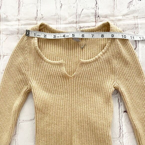 Womens Asos Tan Nude Neutral Rib Knit Slim Co-Ord Size 2 Loungewear Cozy Demure - Picture 6 of 14